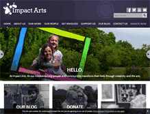 Tablet Screenshot of impactarts.co.uk